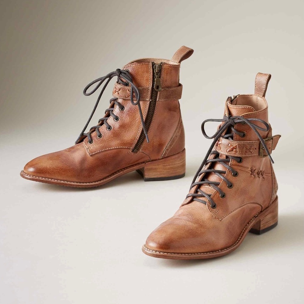 BED STU | ERA Combat-Inspired TAN Leather Boots